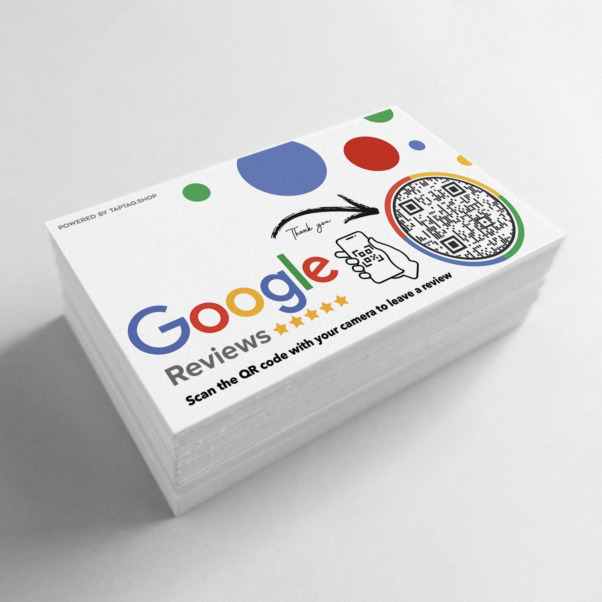 Paper google review cards to handout to capture google reviews