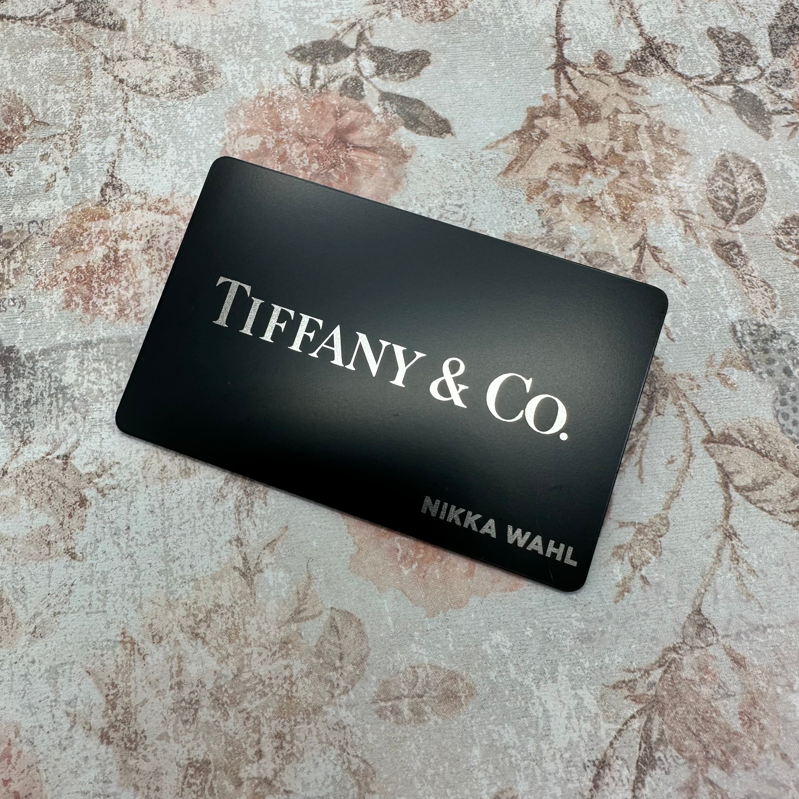 Custom Black steel tap business card, engraves silver on black. tap to share contact information and digital business card