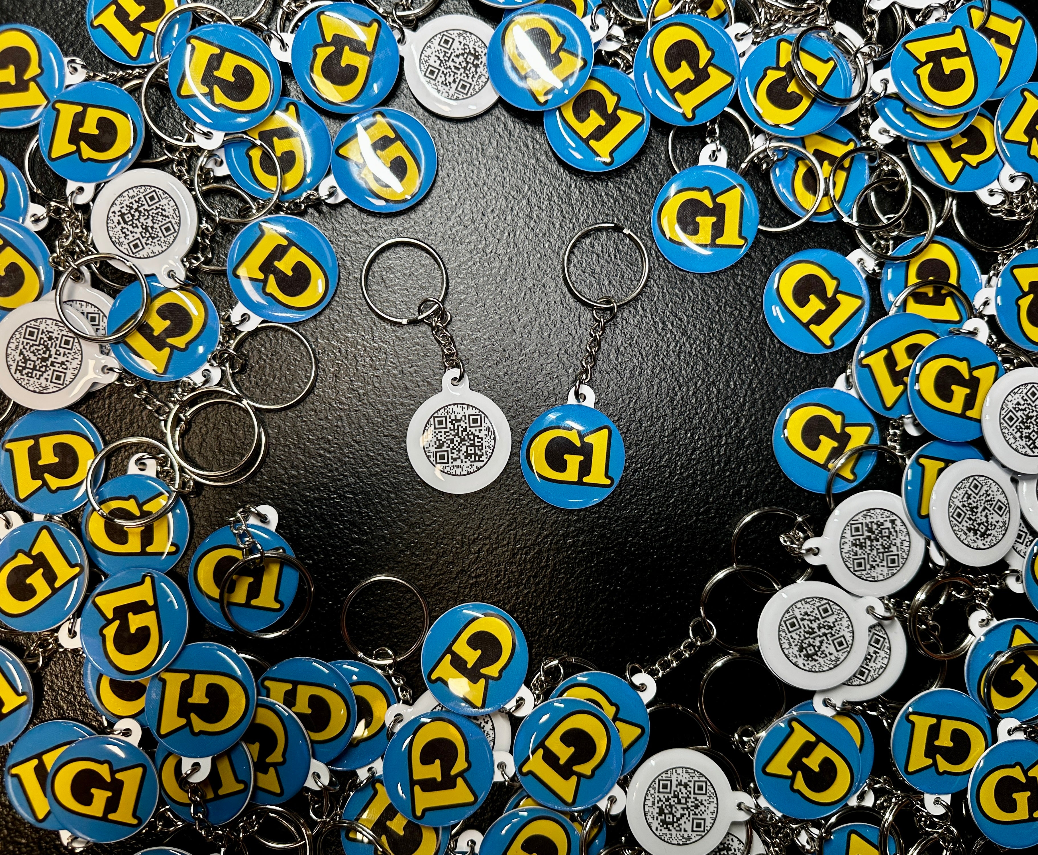 Custom Tap NFC keychain, custom logo. Tap to share contact info and digital profile