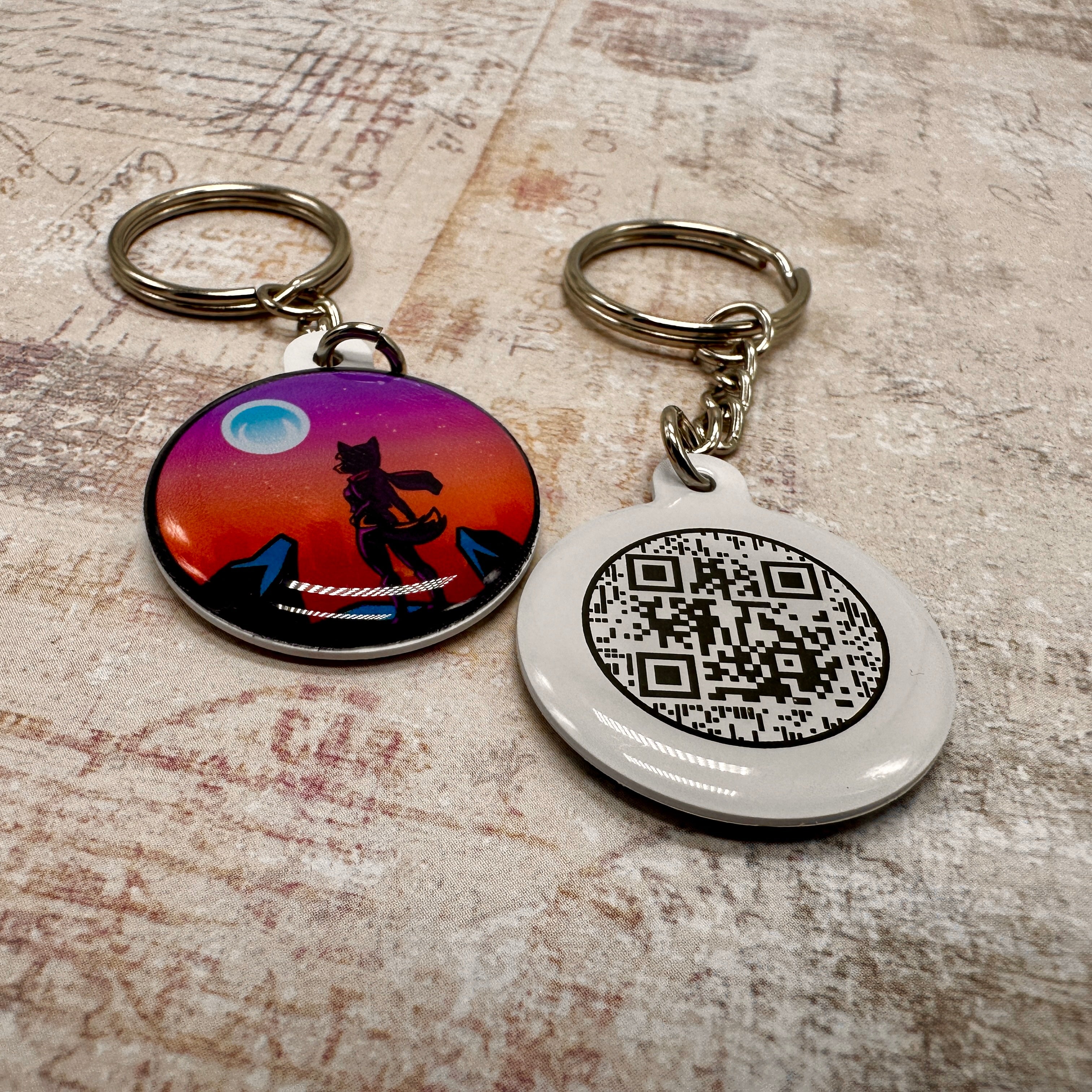 Custom Tap NFC keychain, custom logo. Tap to share contact info and digital profile