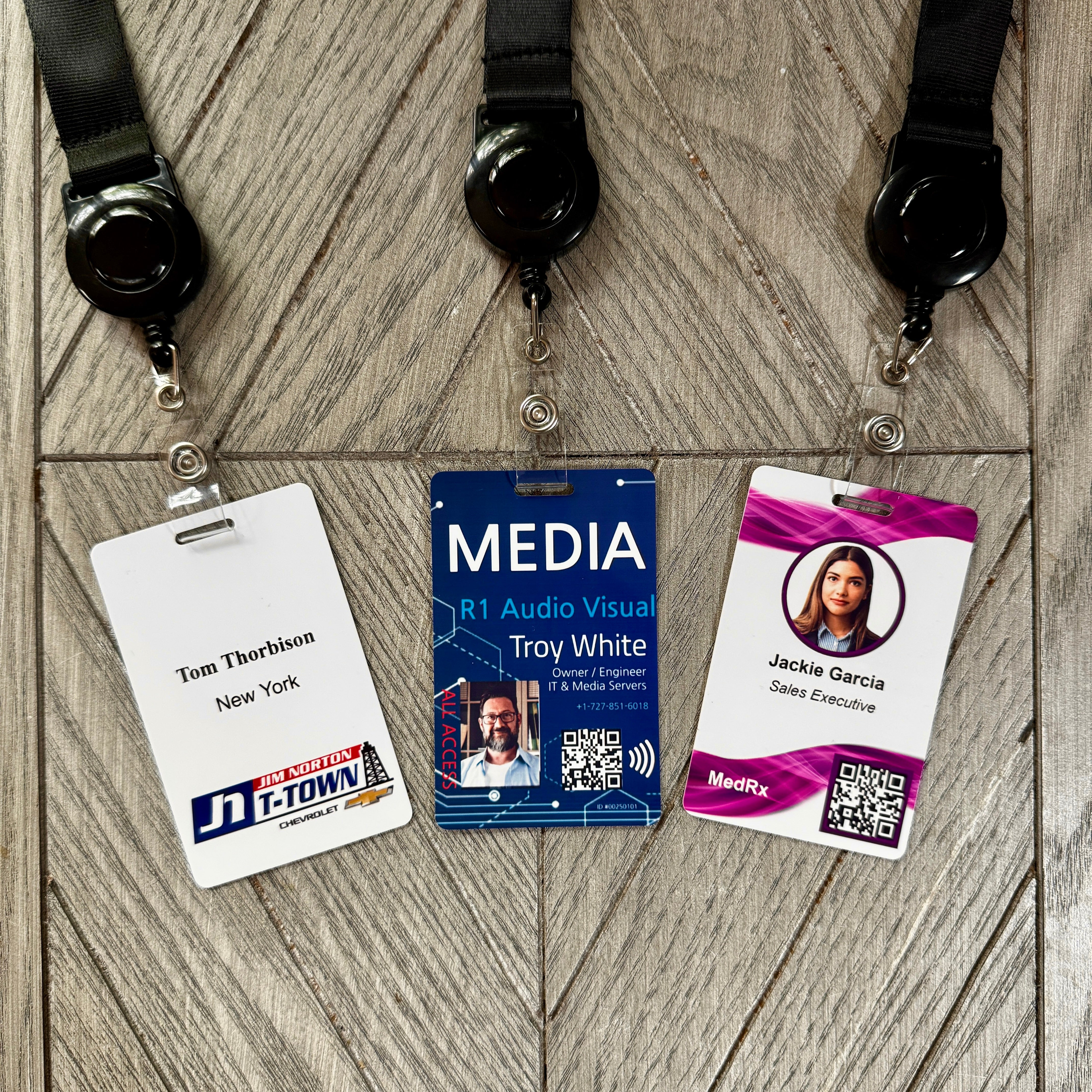 Tap card on lanyard, tap lanyard for networking digital business cards