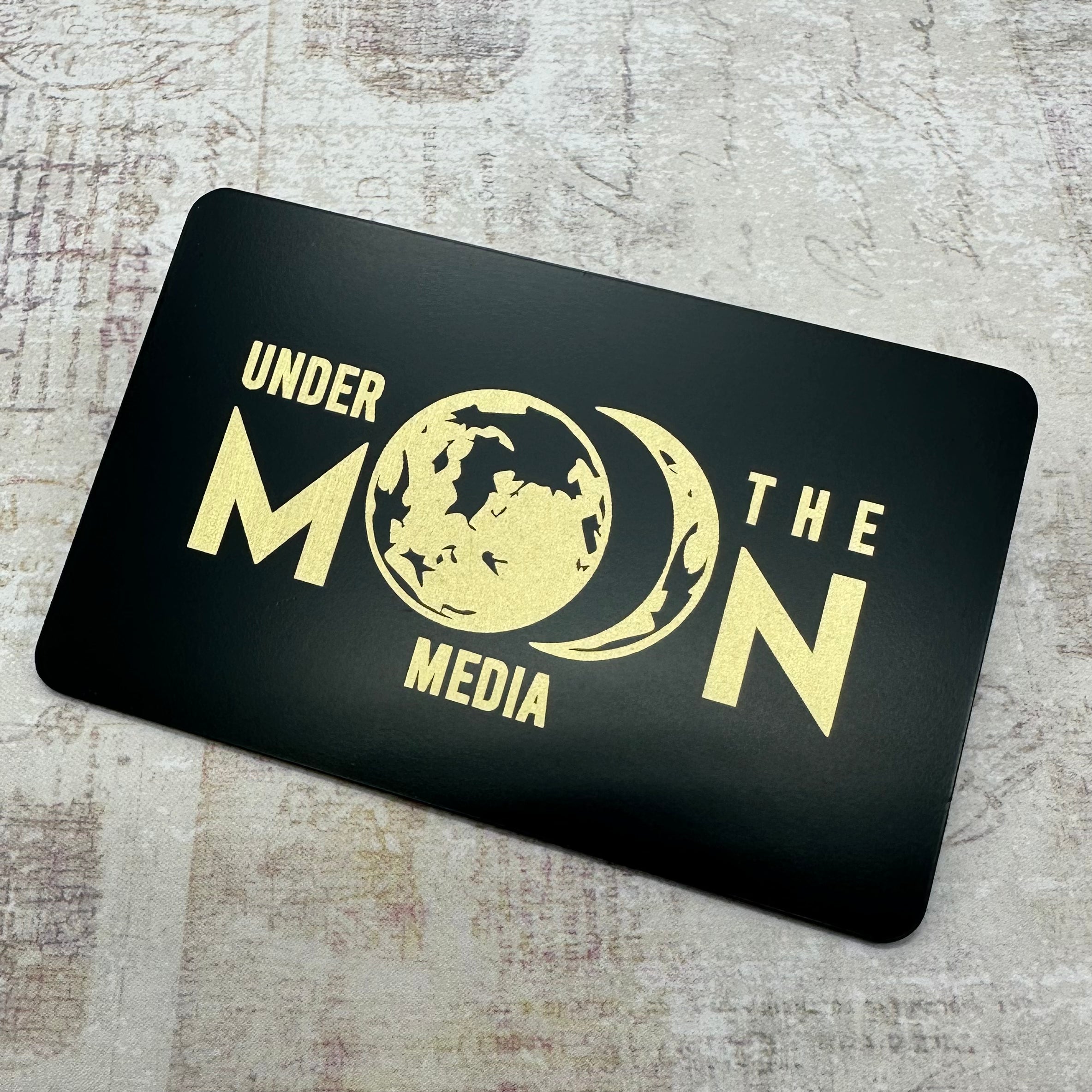 Custom Black metal tap NFC business card, gold engraving, tap to share contact card and digital business card. upload your own logo.