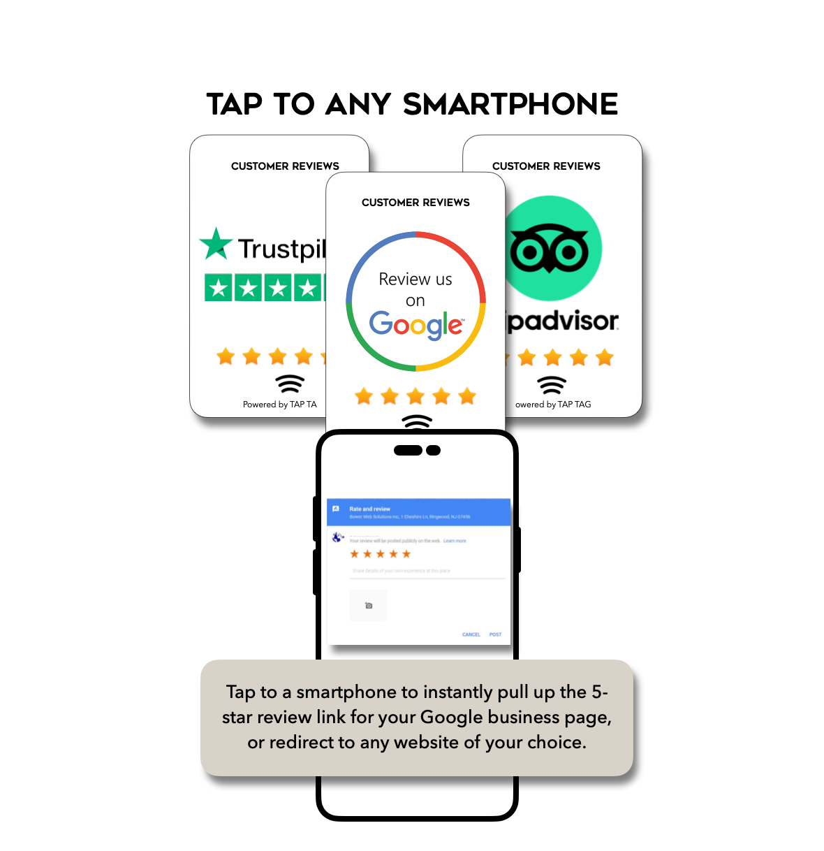 NFC tap review cards