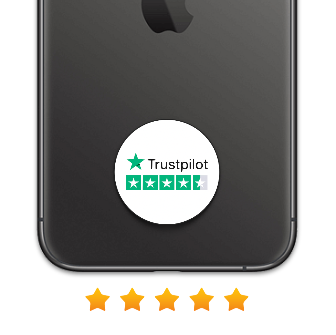 Sticky google review Tap Tags. 30mm in size, tap to leave a google review to increase SEO Trustpilot