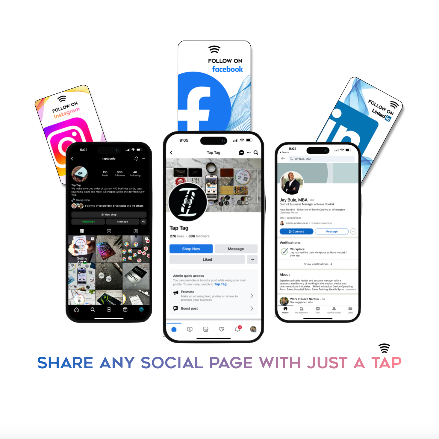 Tap Social Card - Facebook, Insta & More