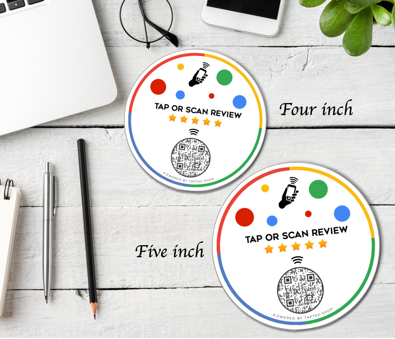 Interchangeable Tap Review Counter Sign & QR