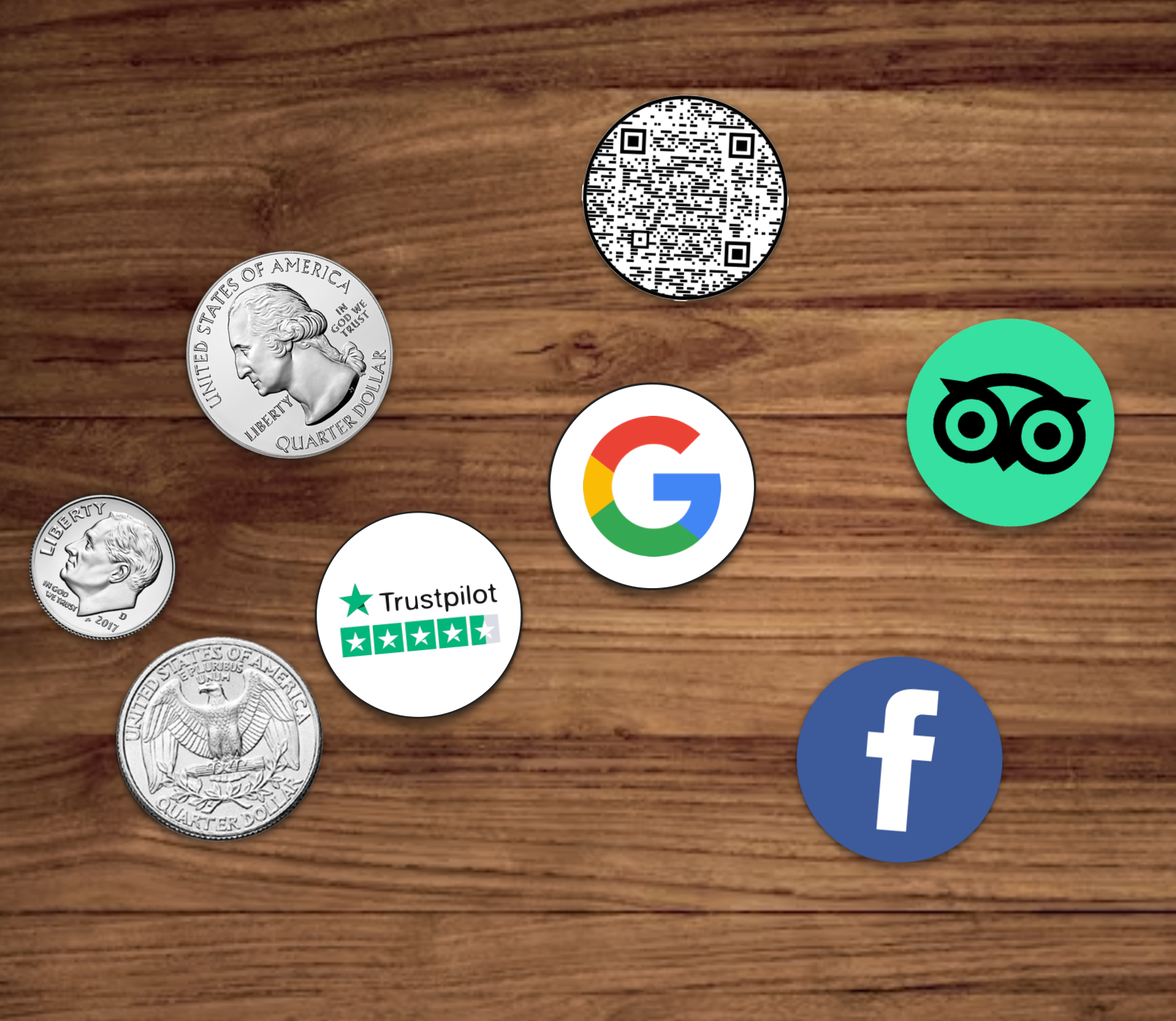 Sticky google review Tap Tags. 30mm in size, tap to leave a google review to increase SEO