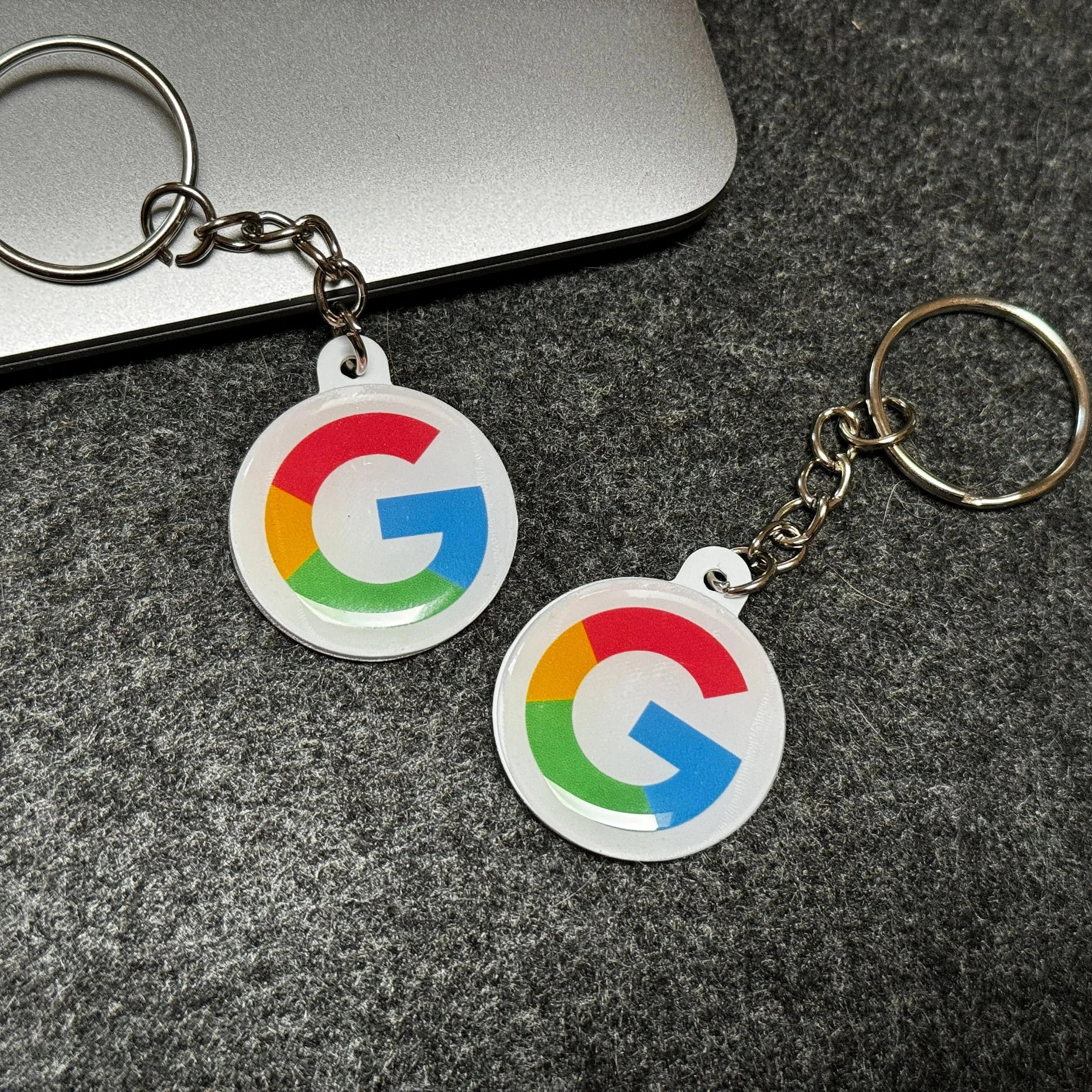 Tap Google Review Keychain, tap for google reviews. QR and tap ability