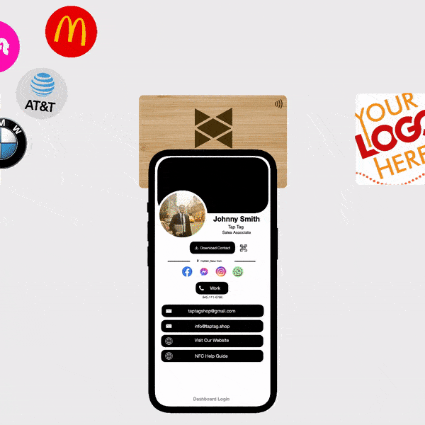 Tap Digital Business Card, Digital Business Card Profile, Tap E Business Card, Custom Digital Business Card, NFC Business Card