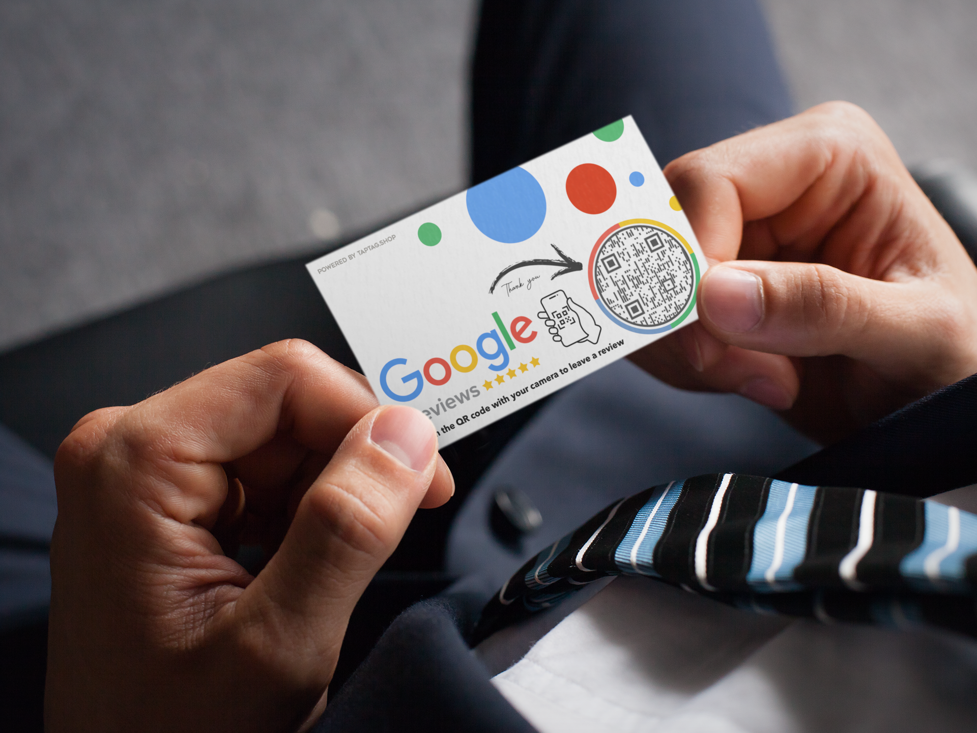 Paper google review cards to handout to capture google reviews