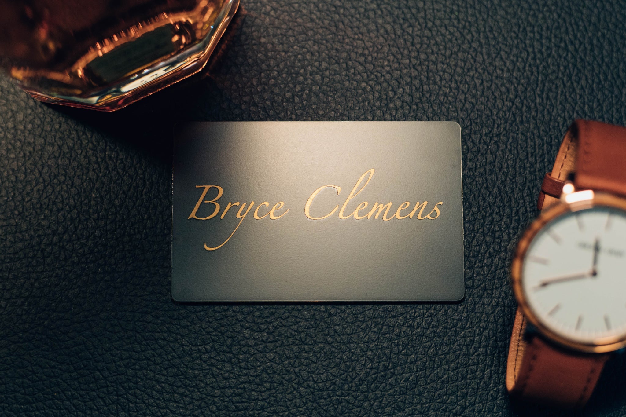 Custom Black metal tap NFC business card, gold engraving, tap to share contact card and digital business card. upload your own logo.