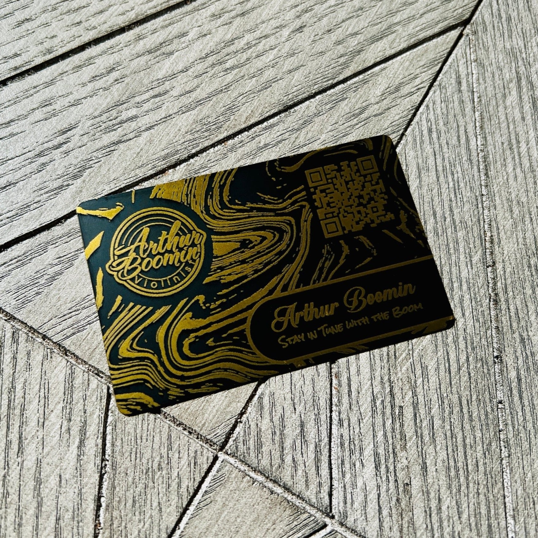 Custom Black metal tap NFC business card, gold engraving, tap to share contact card and digital business card. upload your own logo.