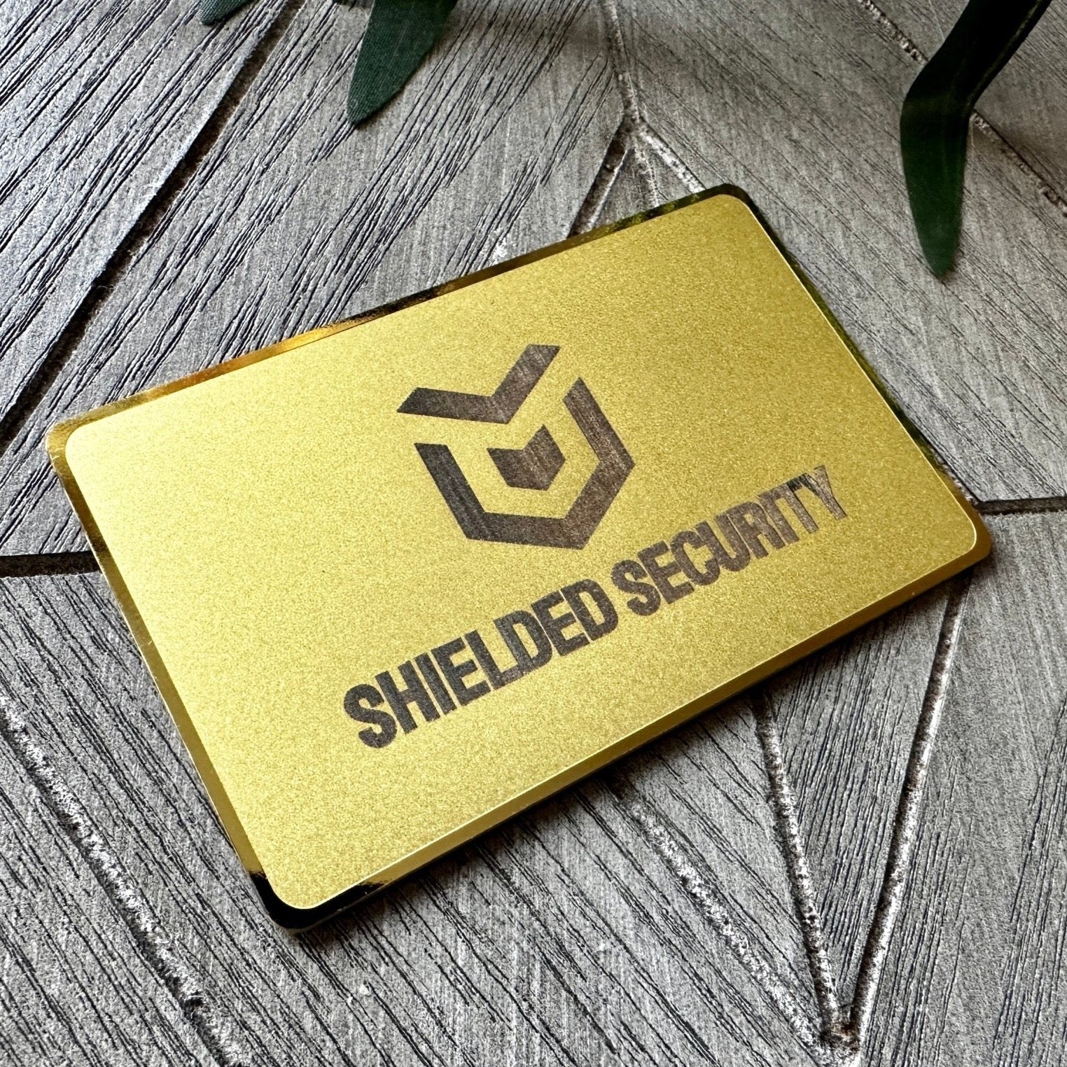 Custom gold plated nfc tap business card. tap to share contact info and digital profile