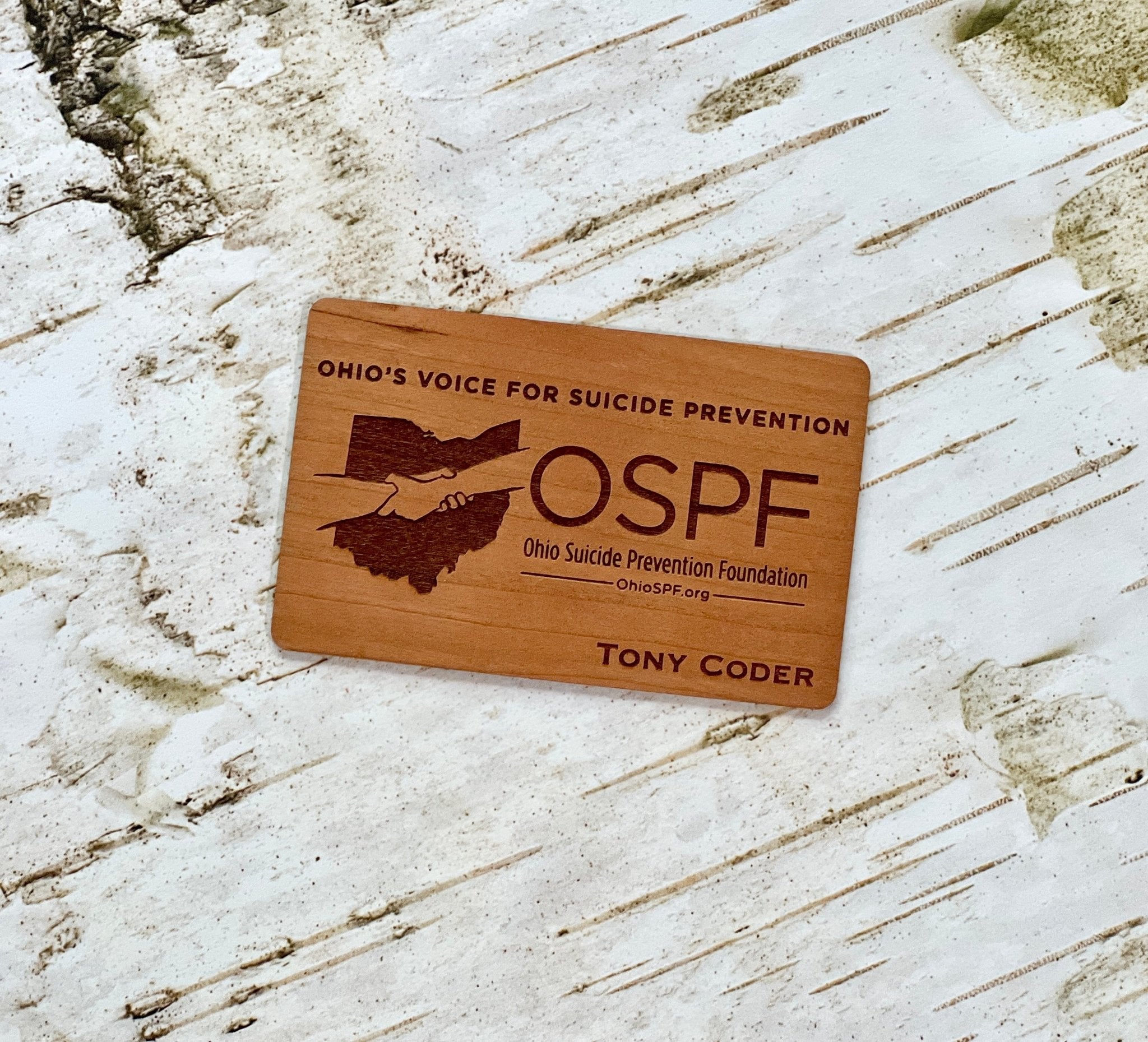 Custom Cherry wood nfc tap business card, tap to share contact info and digital profile. burn engrave