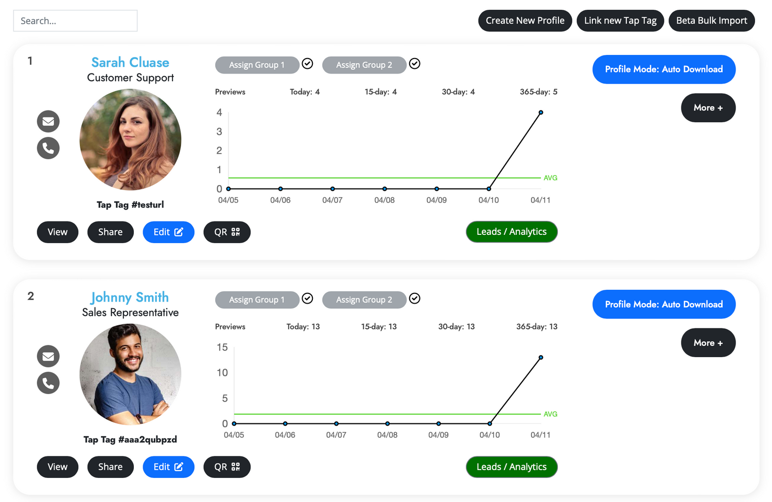 How to add profiles to your dashboard