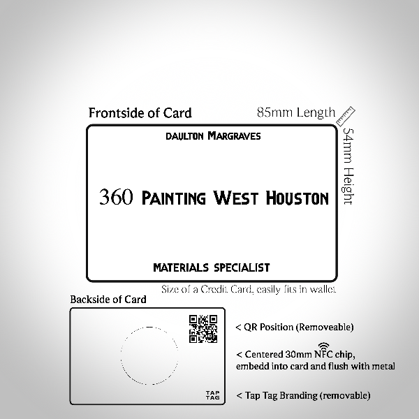 White Steel - Centered 25mm chip w/ logo