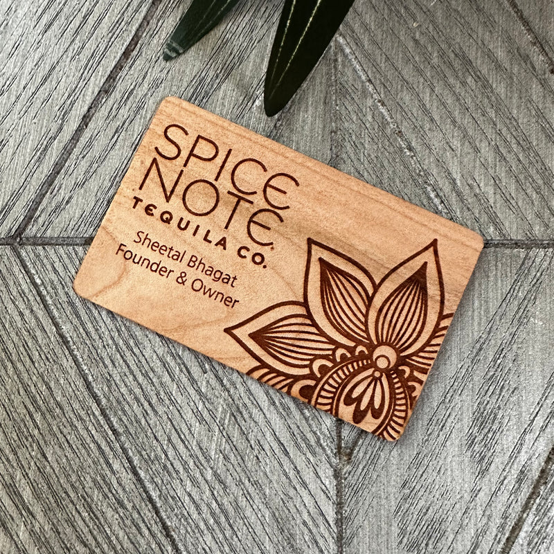 Custom Cherry wood nfc tap business card, tap to share contact info and digital profile. burn engrave