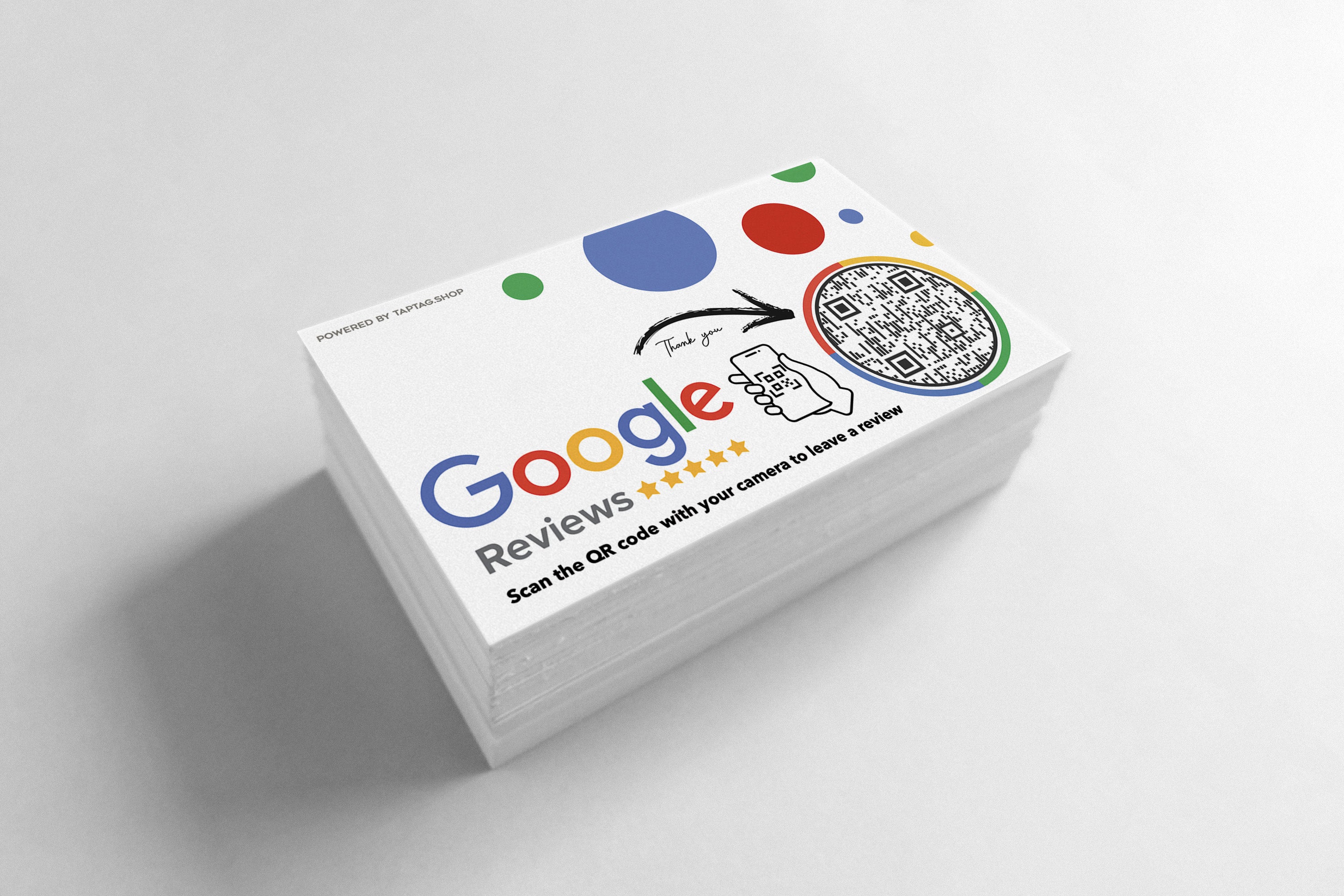 Paper google review cards to handout to capture google reviews