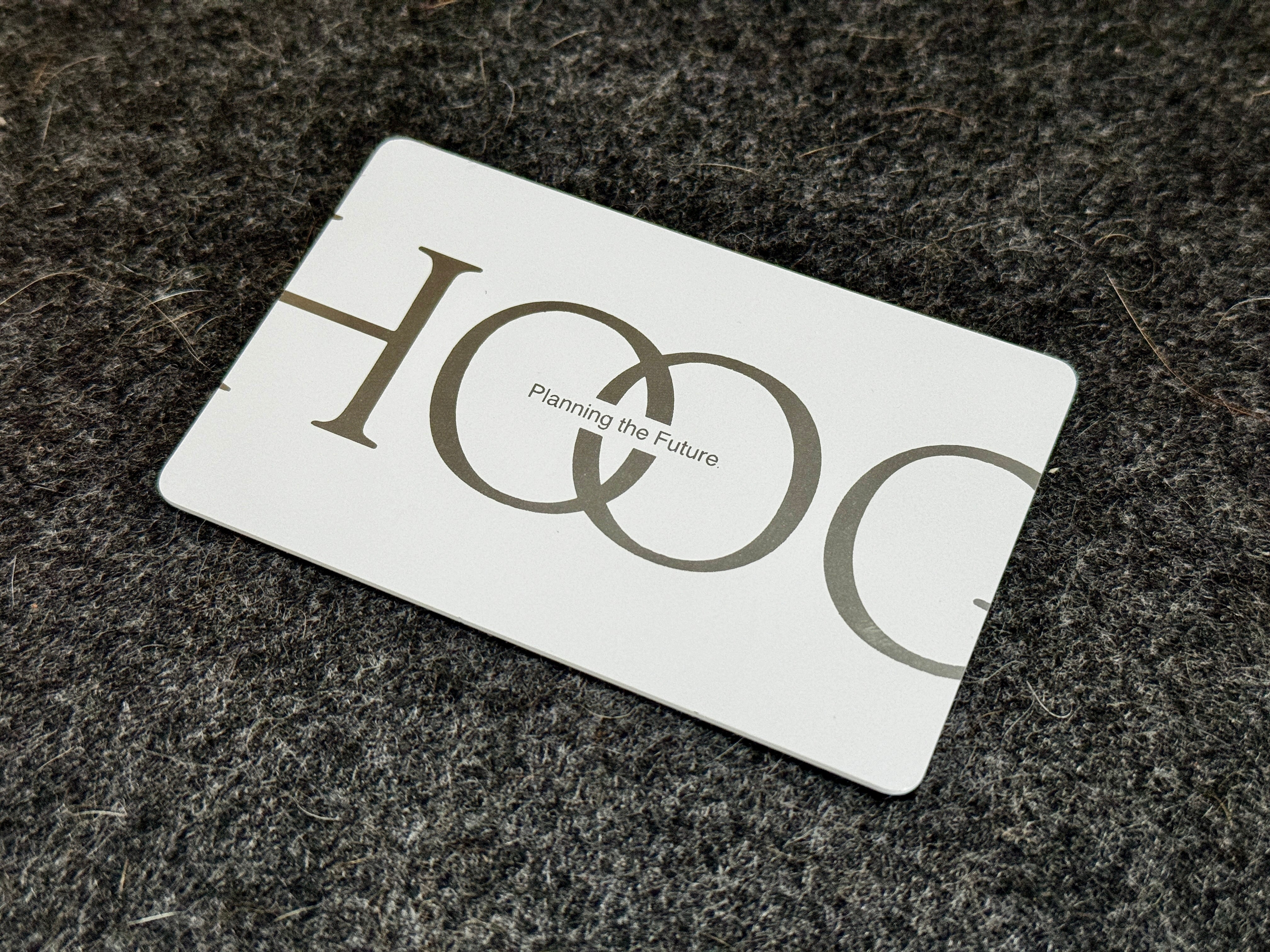 Pure White Anodized Steel - Tap Business Card