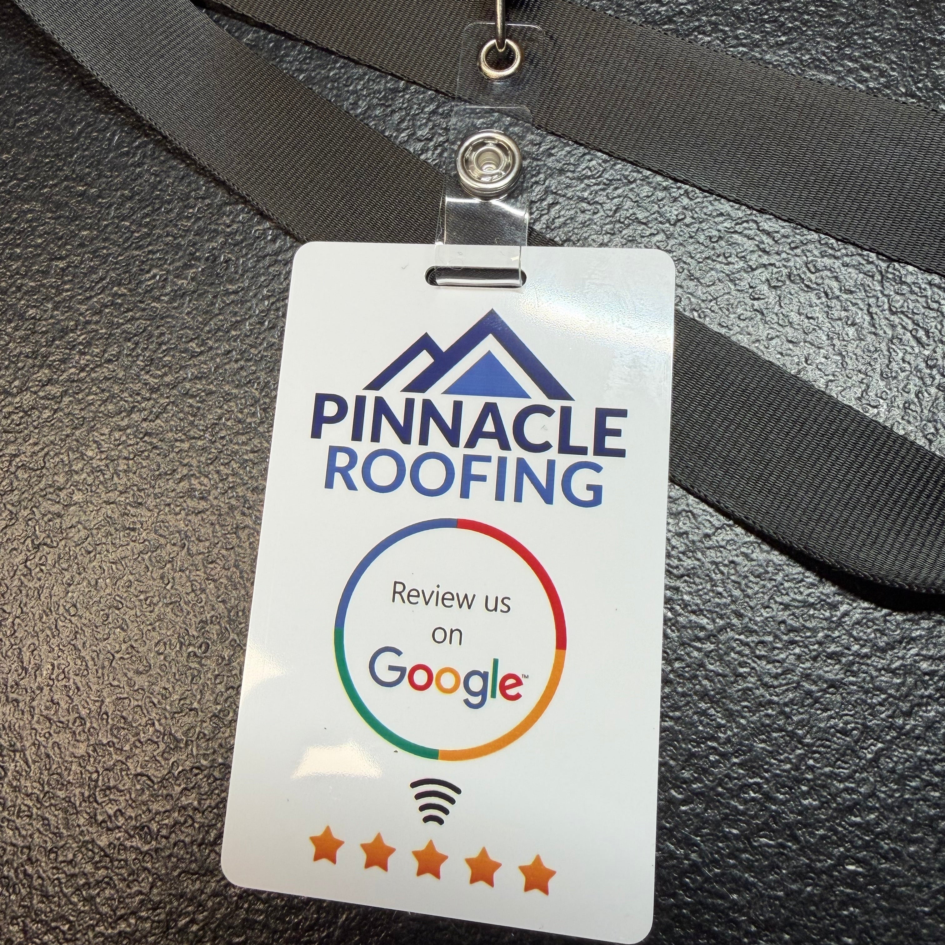 Custom Tap Review ID Badge with Lanyard- Upload Logo