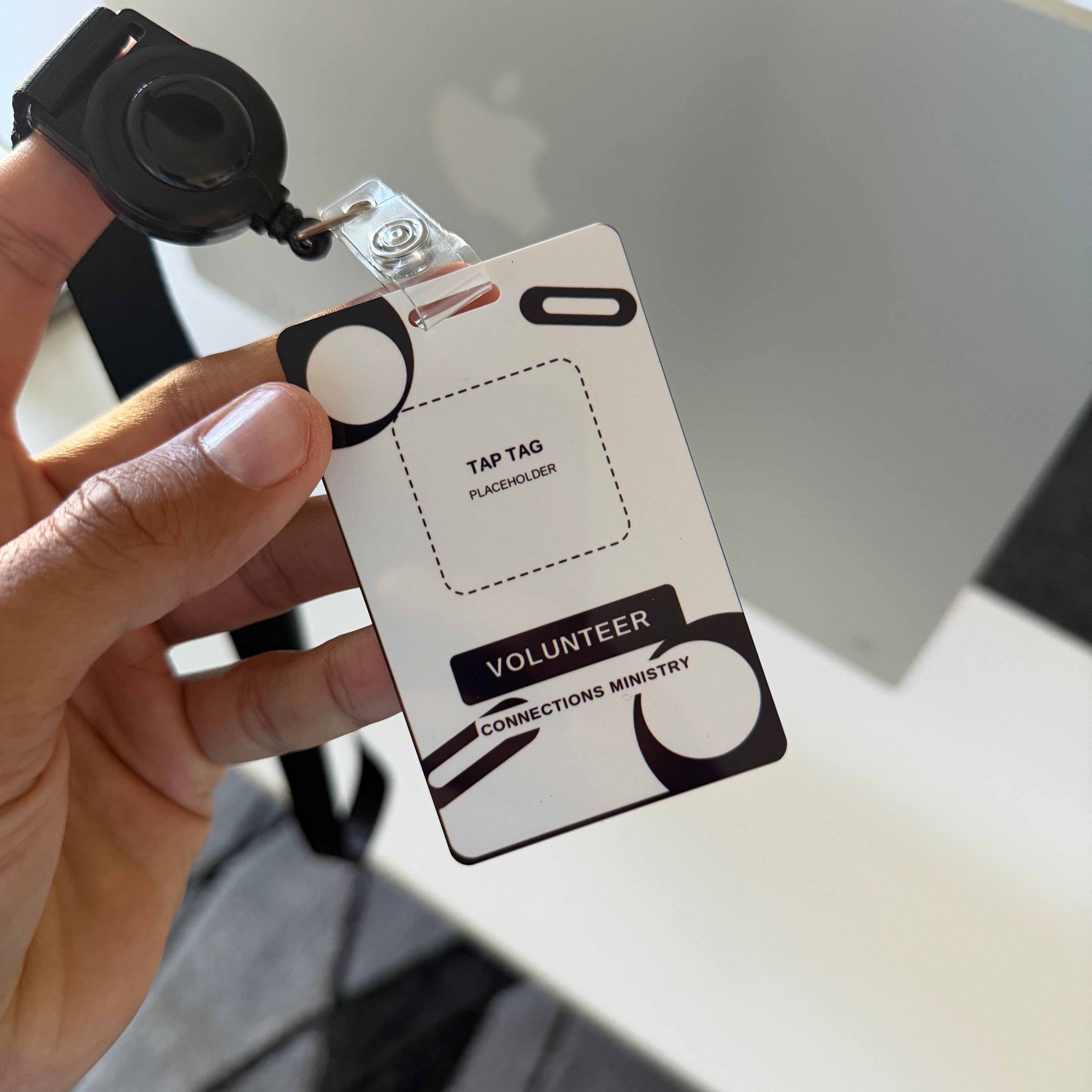 Custom tap lanyard to capture reviews. Tap to a smartphone to get google reviews. Customize with your own logo or graphics. NFC technology with lanyard. 