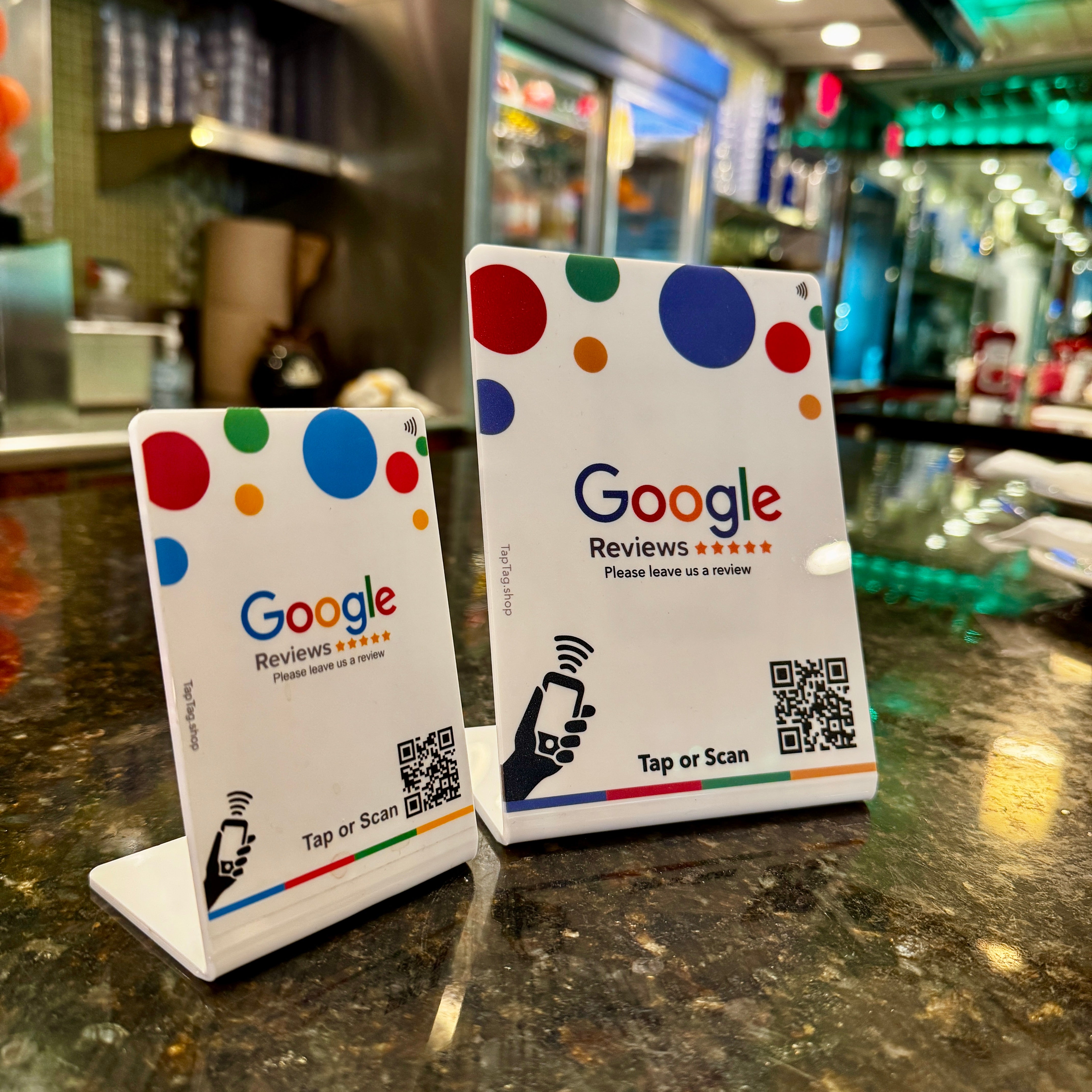 Google Tap QR Review Standup Sign