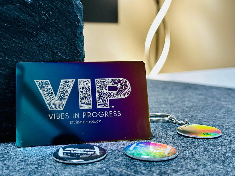 Custom engraved Iridescent chrome NFC Card, tap to share contact information and digital profile
