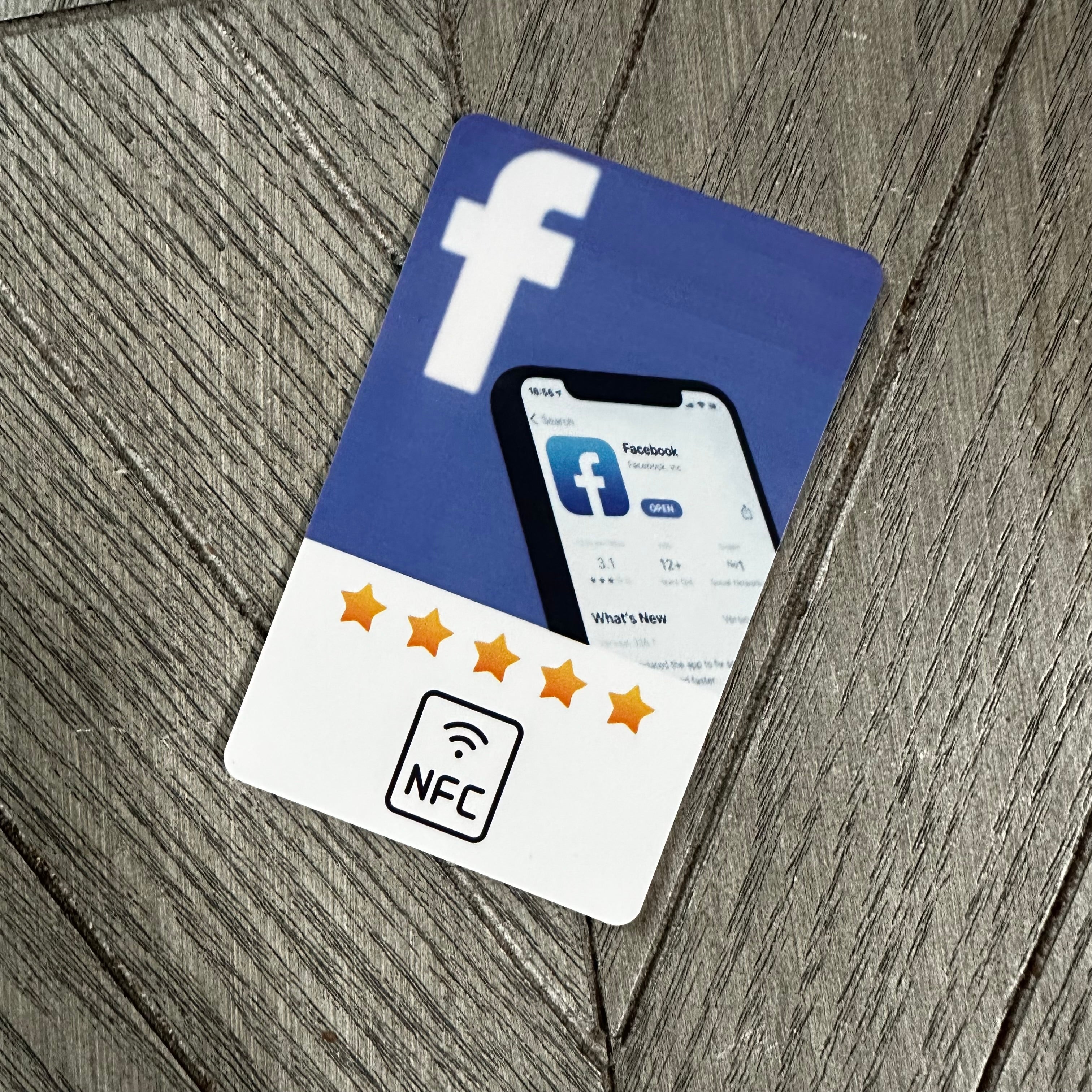 Custom google card where you can upload your own logo. Custom tap review card