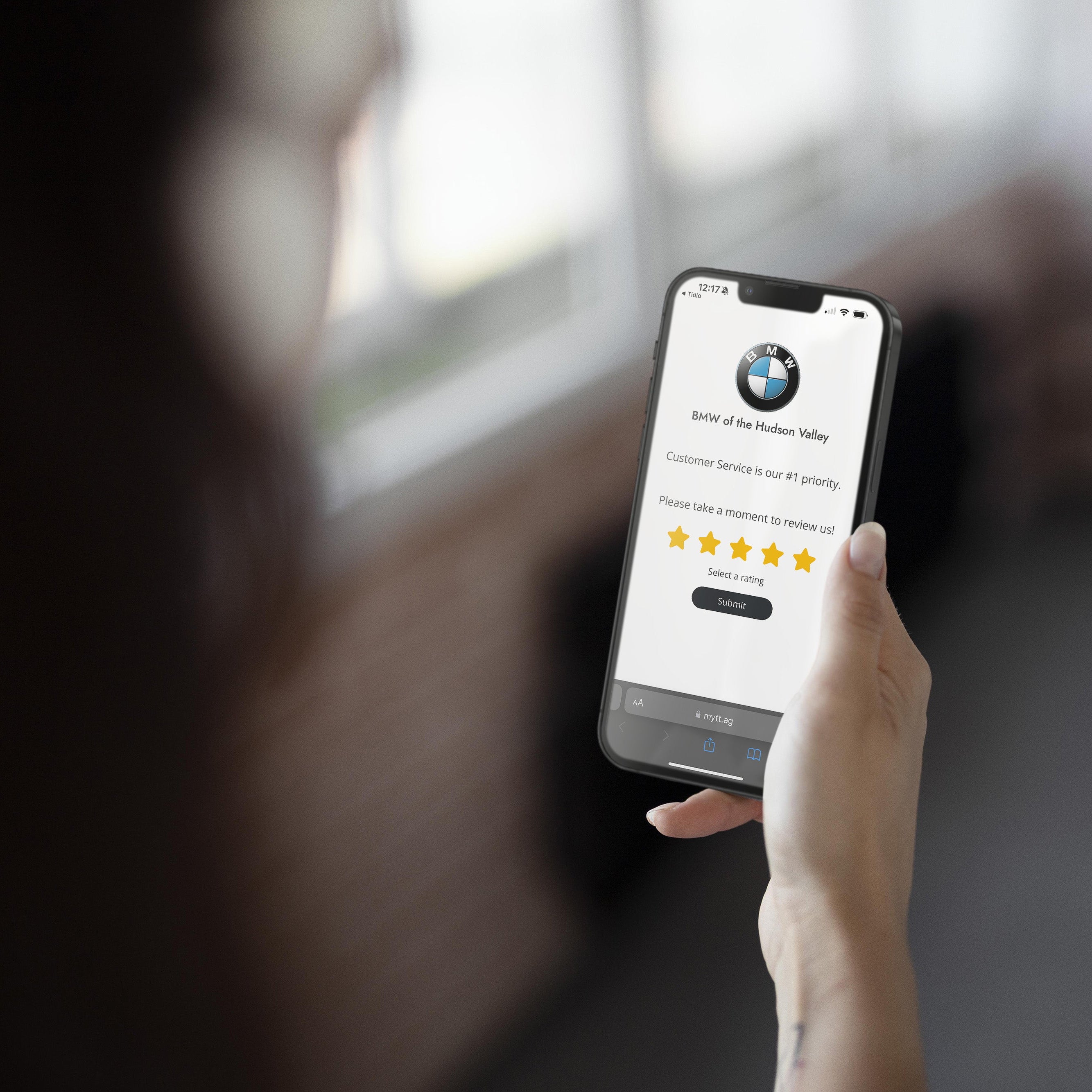 Tap Google Review Sticky Counter Plate