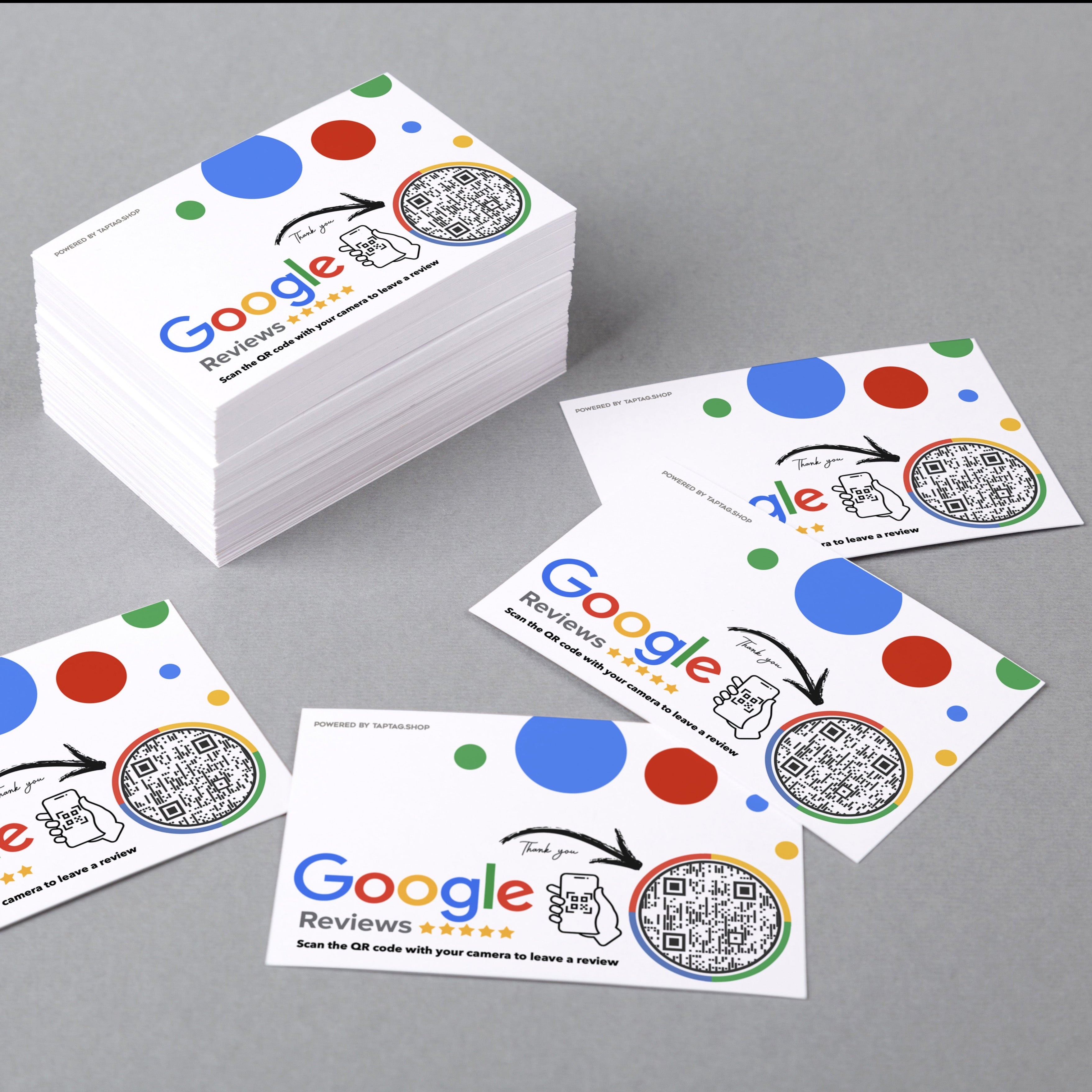 Paper google review cards