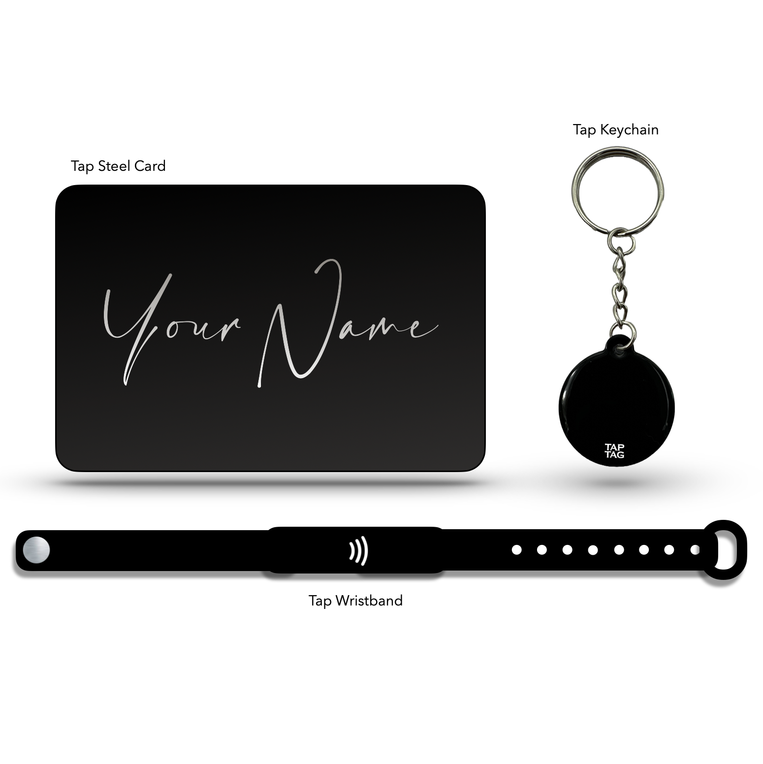 Entrepreneur Bundle | Tap Bundle | Tap Steel Card + Keychain+ Bracelet