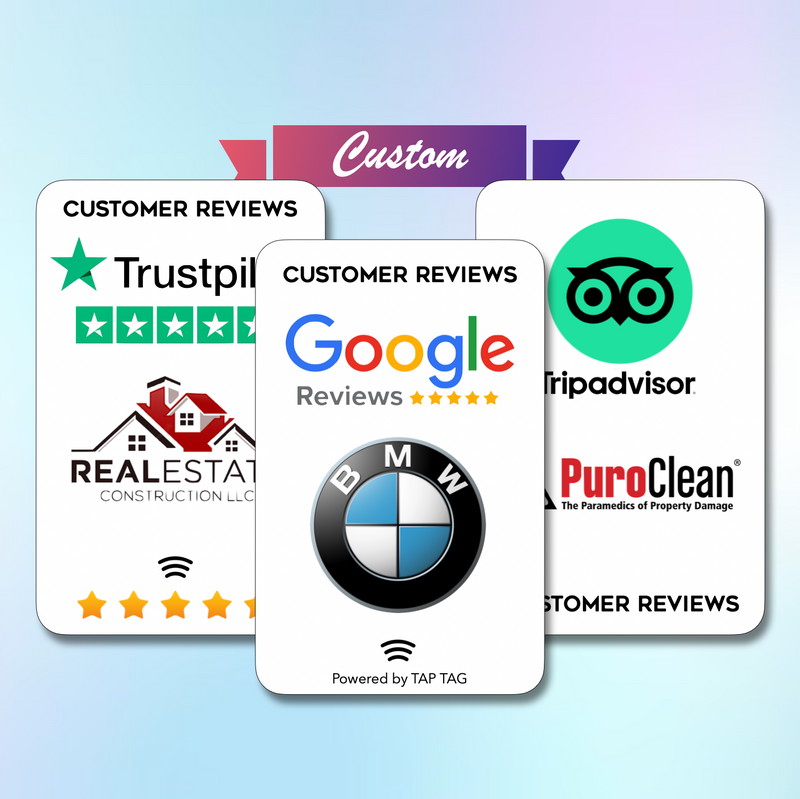 Custom google card, upload your own logo to a tap google card