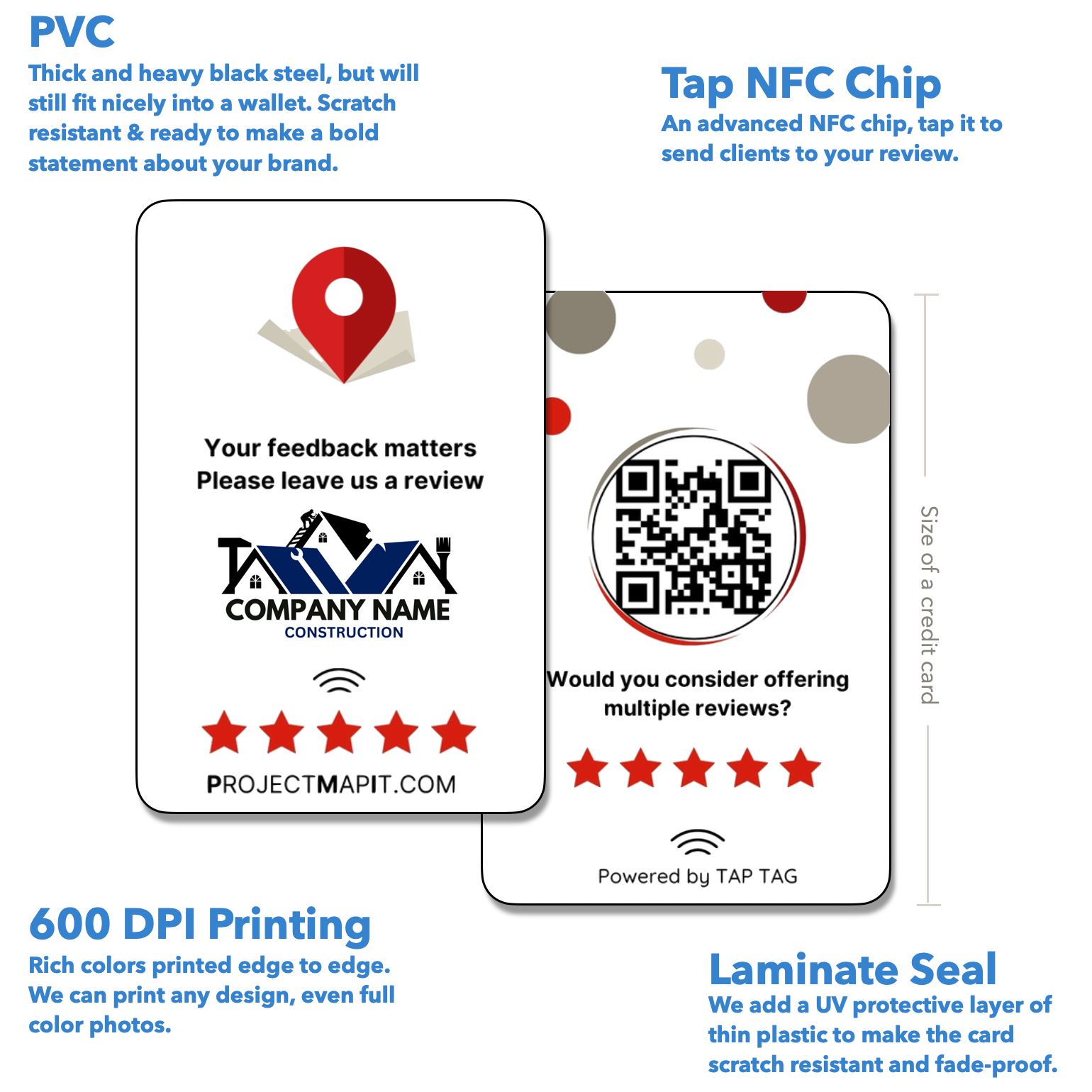 Project Map It Customizable Tap Review Card
