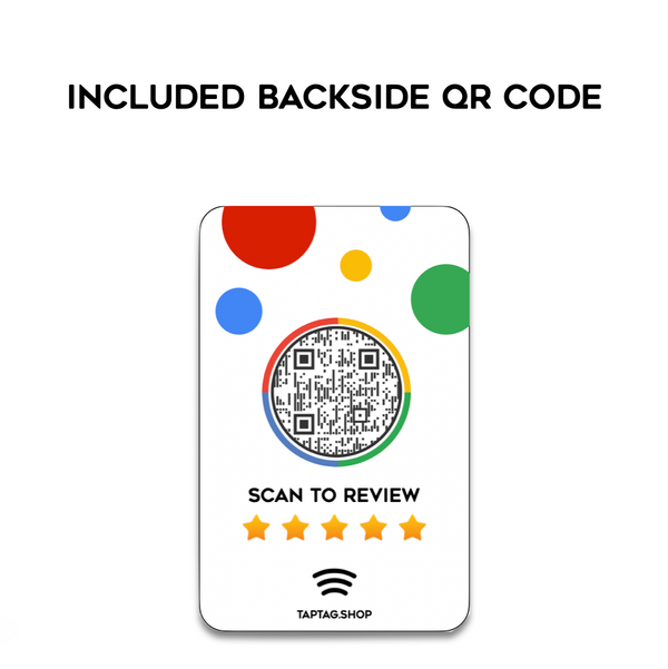 Tap Tag Review Card with QR | Google, Trustpilot, TripAdvisor Reviews