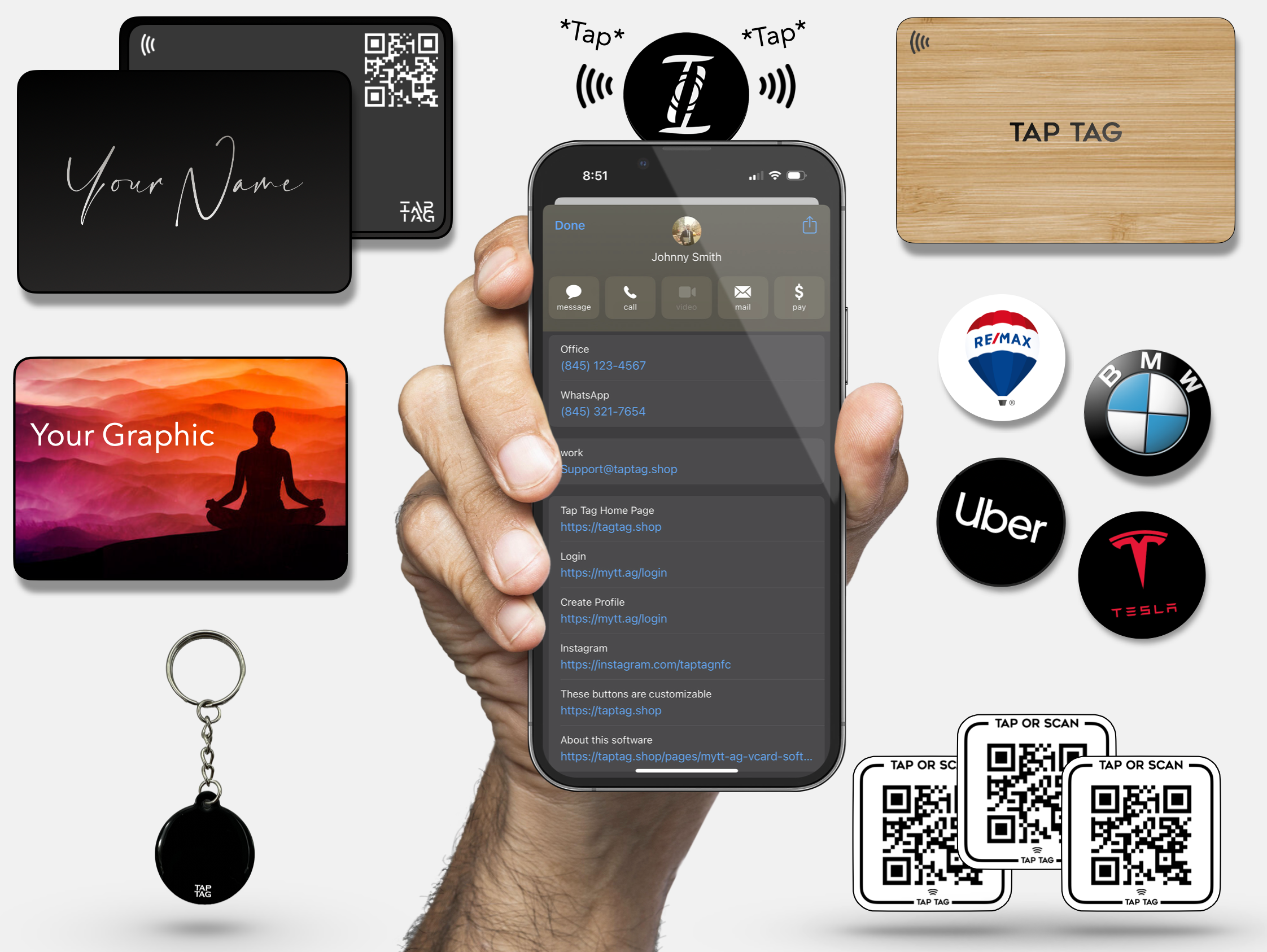 Tap Digital Business Card, Digital Business Card Profile, Tap E Business Card, Custom Digital Business Card, NFC Business Card