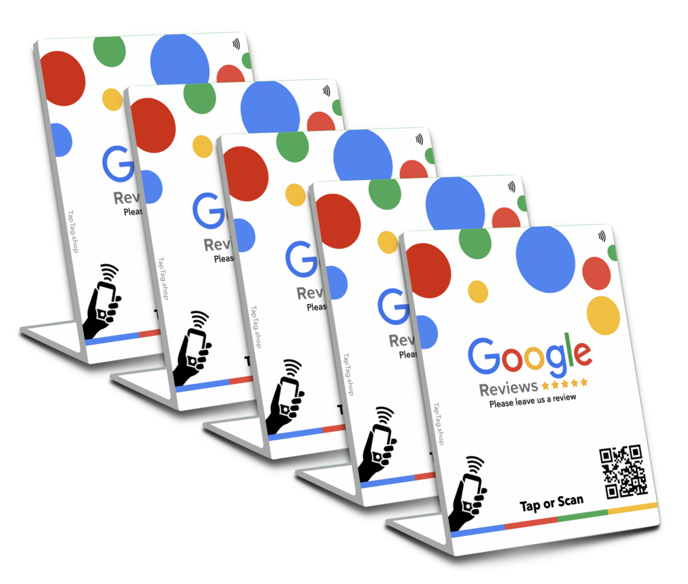 Google QR Tap Review Standup Sign