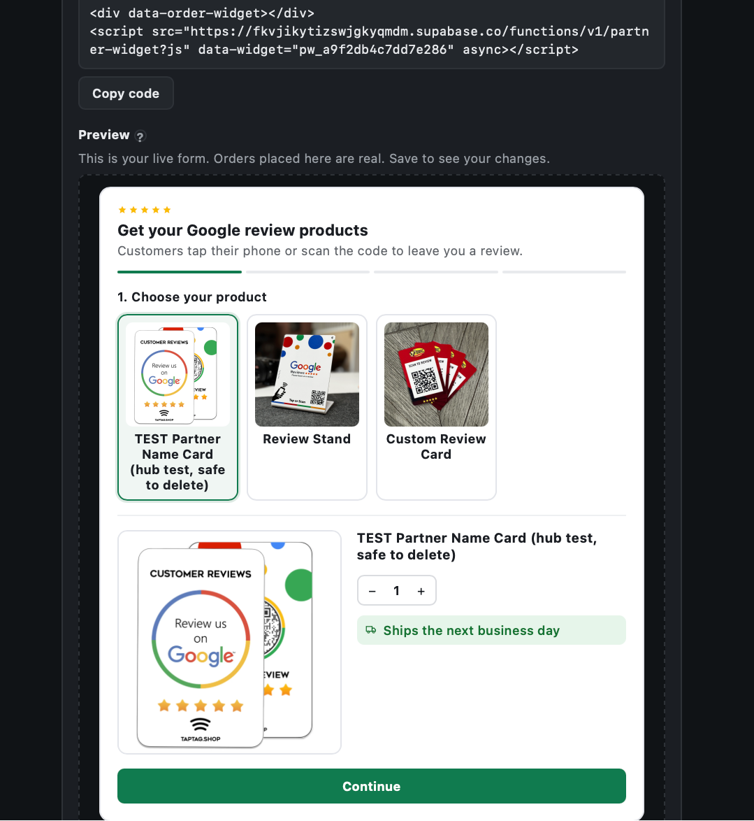 Paste it on your site