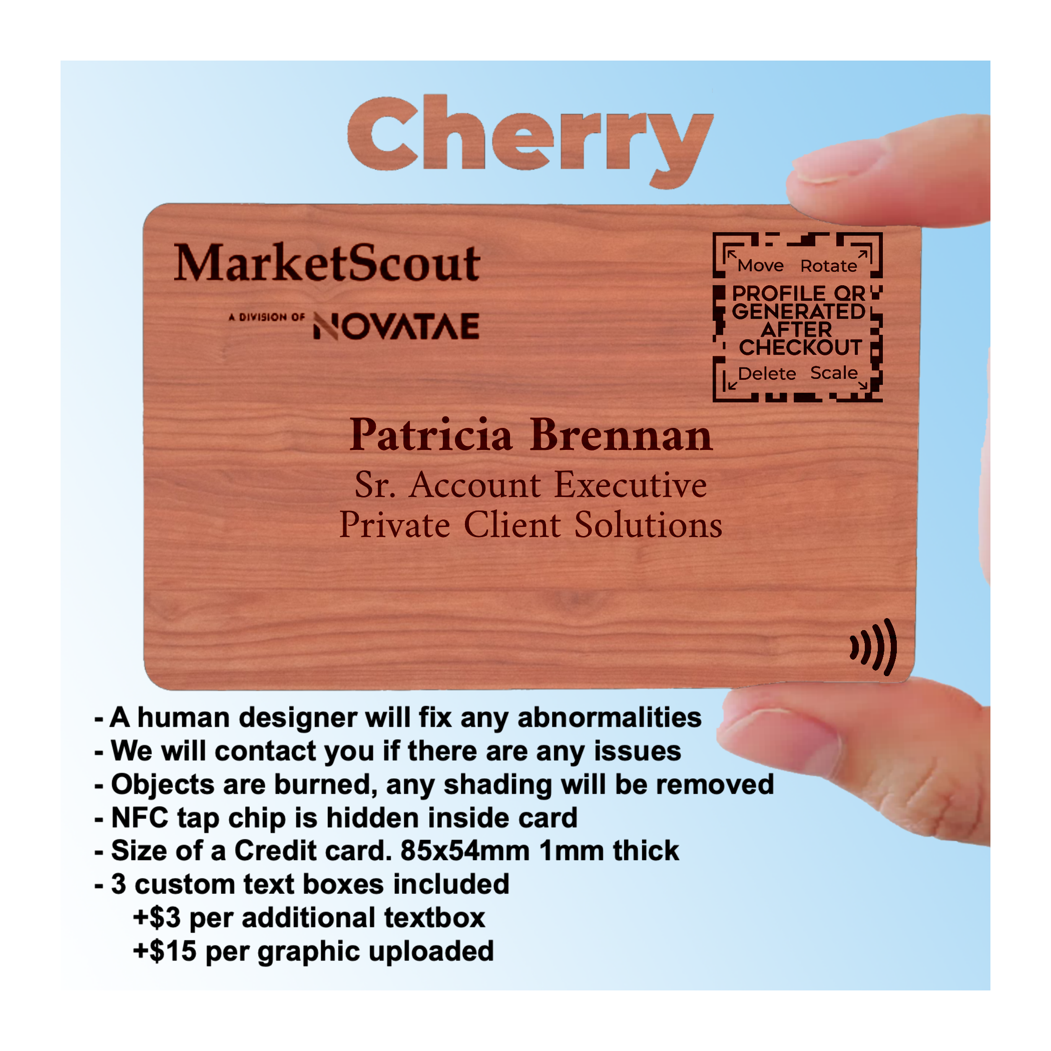 Sustainable Cherry - Tap Business card
