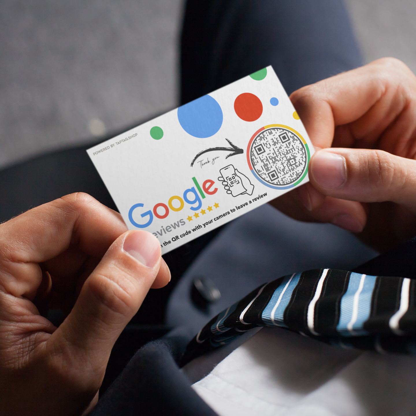 Paper google review cards to handout to capture google reviews