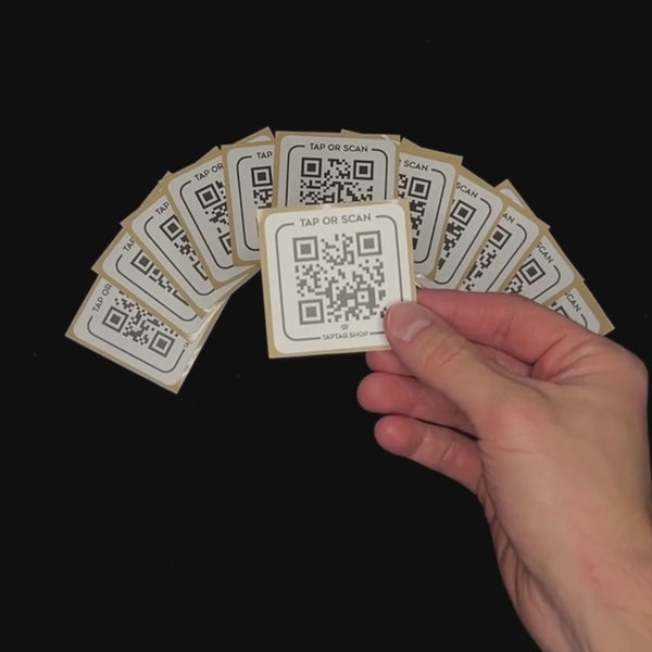 NFC Tap QR Sticker Pack | Dynamic Digital Profile Stickers | Multipack