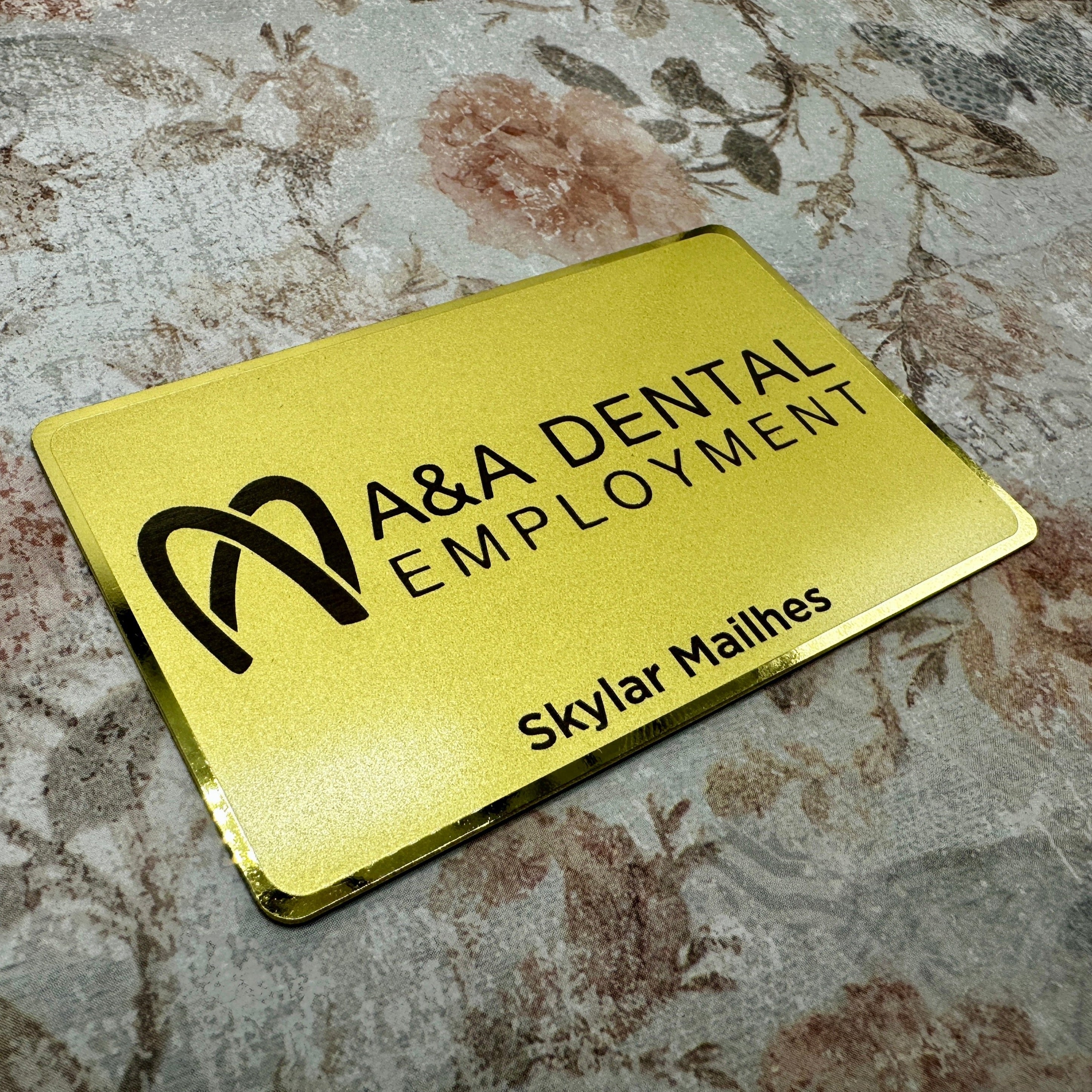 Custom gold plated nfc tap business card. tap to share contact info and digital profile