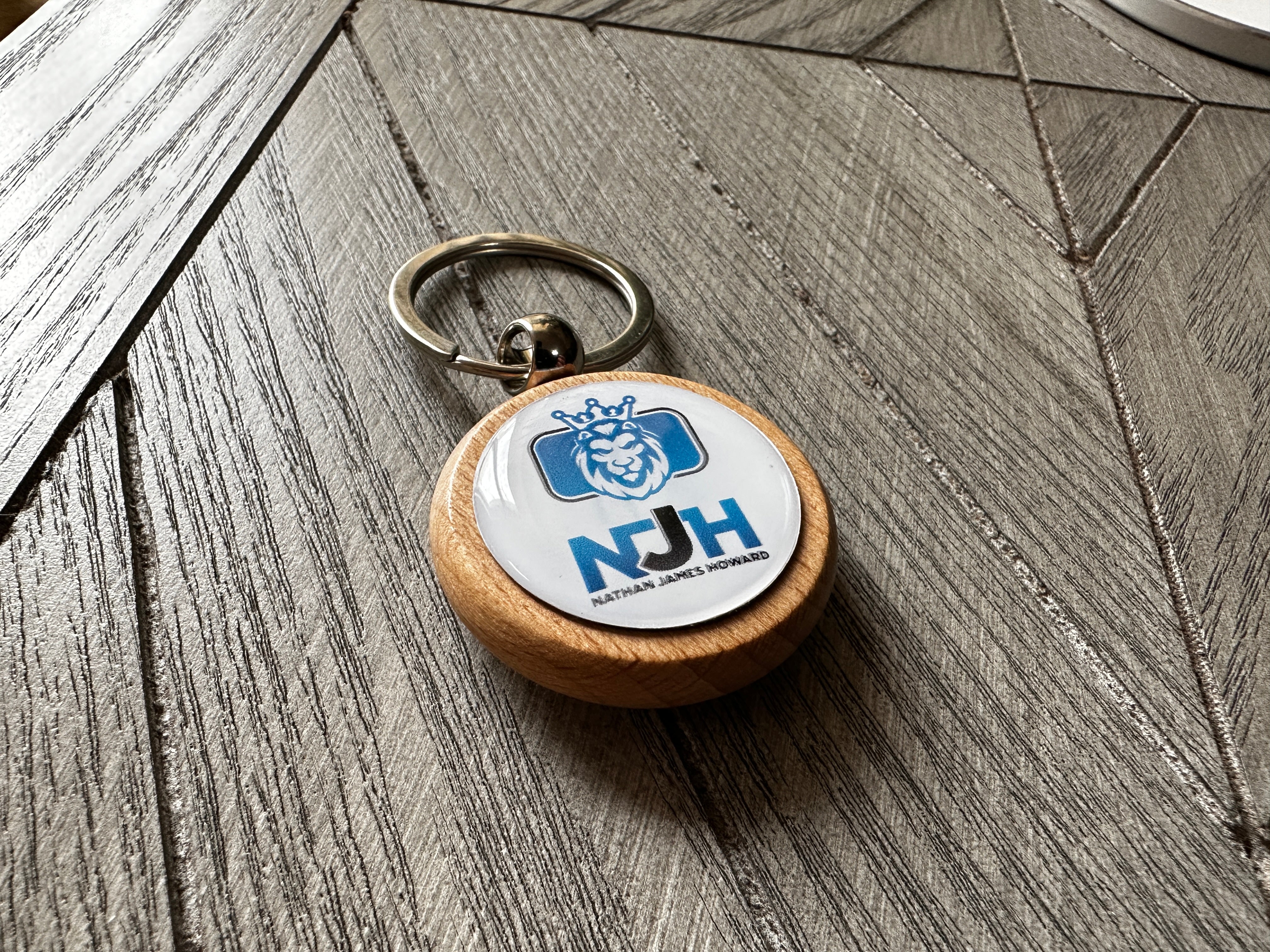 Customizable Wood NFC Keychain