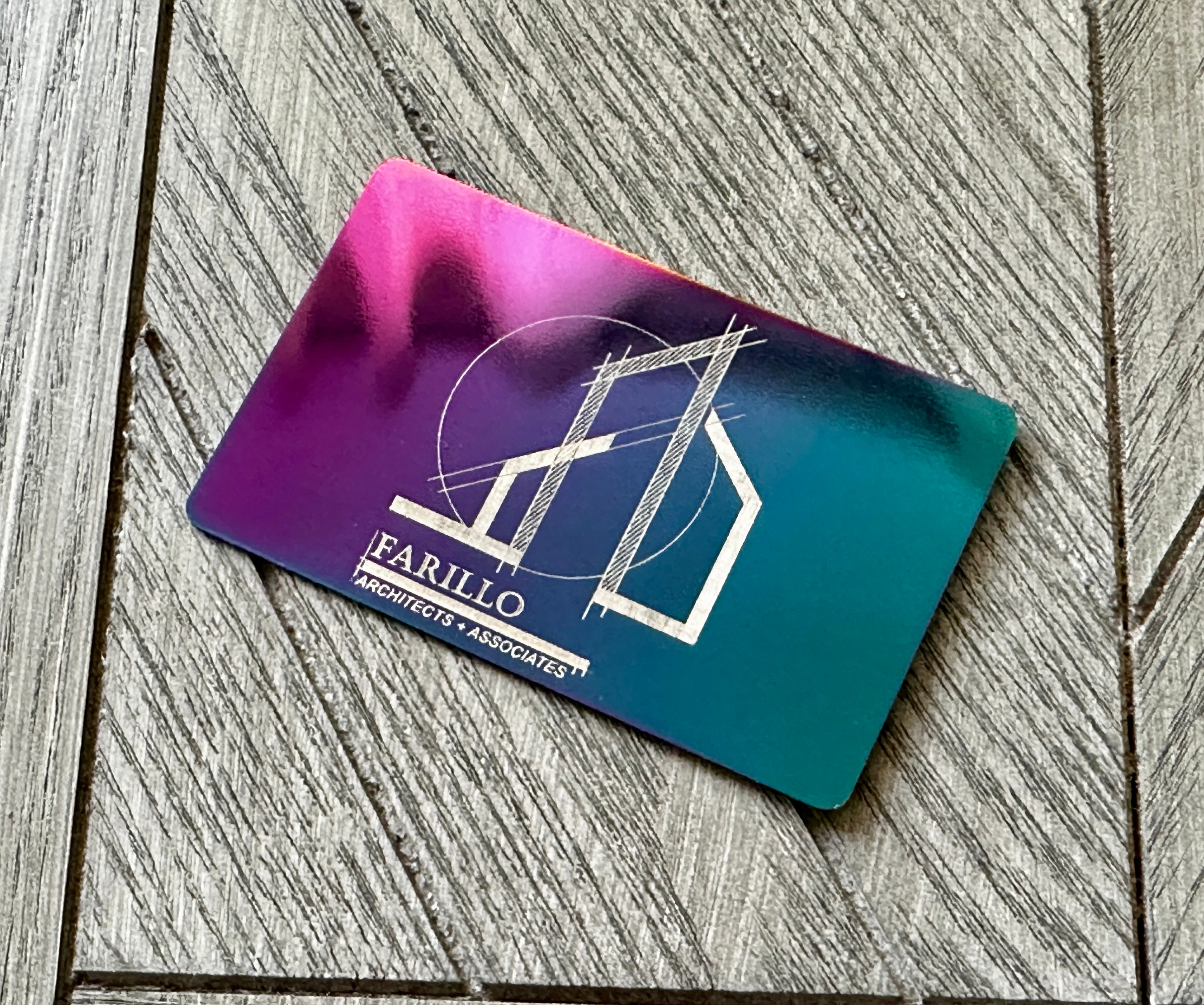 Iridescent Chrome - Tap Business Card
