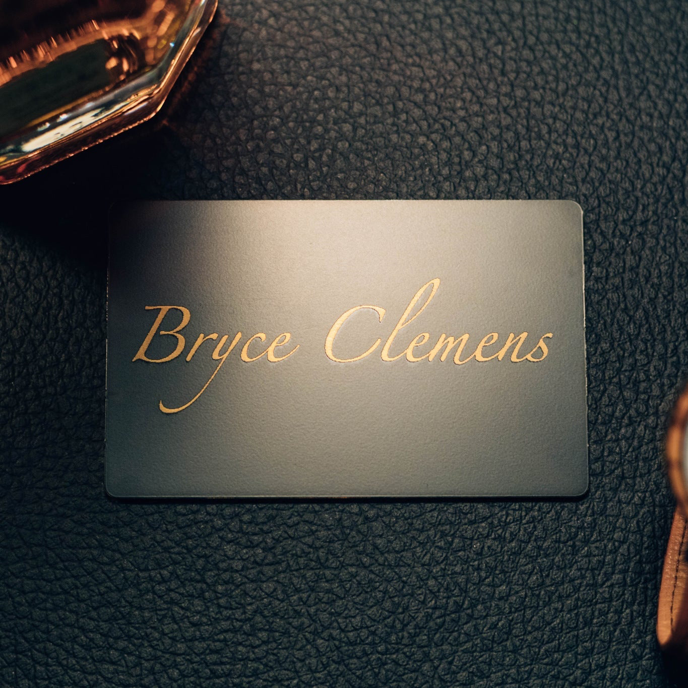 Custom Black metal tap NFC business card, gold engraving, tap to share contact card and digital business card. upload your own logo.  