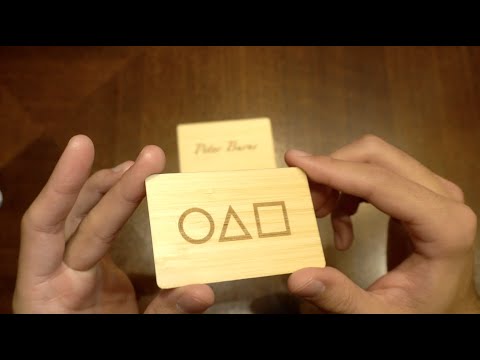 Wood Bamboo NFC business card engraved video