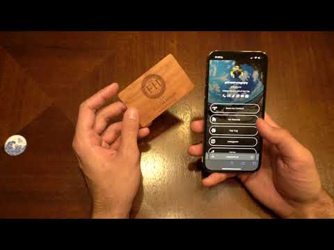 Cherry wood NFC busienss card video how to use
