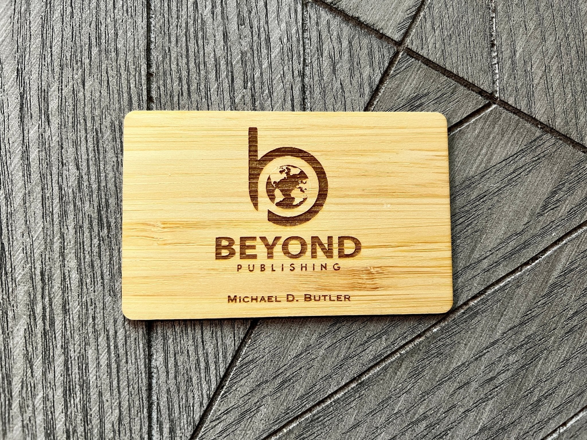 10 Pieces Bamboo Contactless Business Gift RFID Card Blank DIY F08