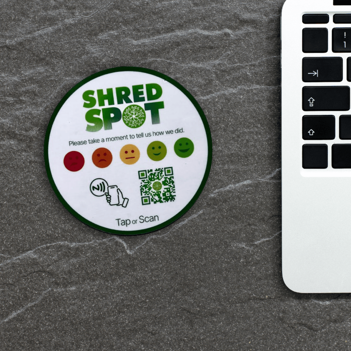 Tap Tag Samples Tap Tag Counter NFC Sign | Large NFC Sign | Sticky NFC Signs